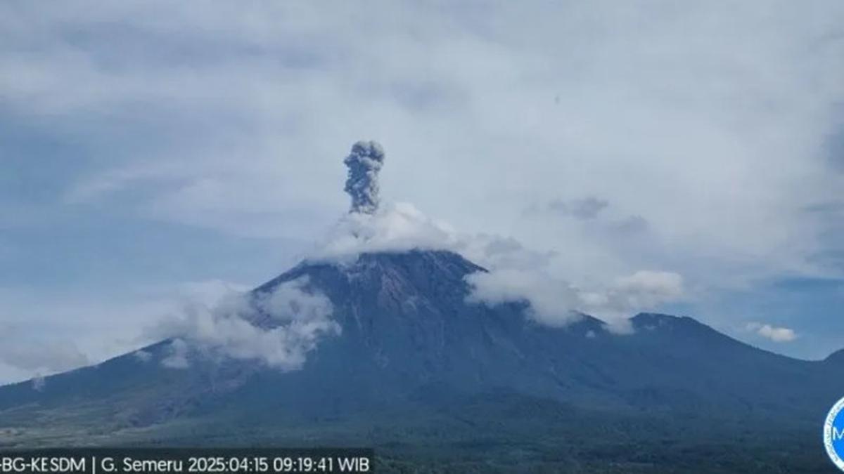 Gunung Semeru Erupsi 7 Kali, Tinggi Letusan hingga 1 Kilometer