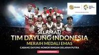 Tim dayung Indonesia meraih medali emas kelas ringan 8 putra. (Bola.com/Dody Iryawan)