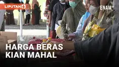 Harga Beras Kian Mahal, Antrean Panjang Warga Rela Panas-Panasan Serbu Beras Murah
