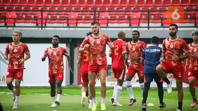 Foto: Melihat Skuad PSS Sleman Latihan Jelang Hadapi Bali United di Pembukaan BRI Liga 1 2023 / 2024