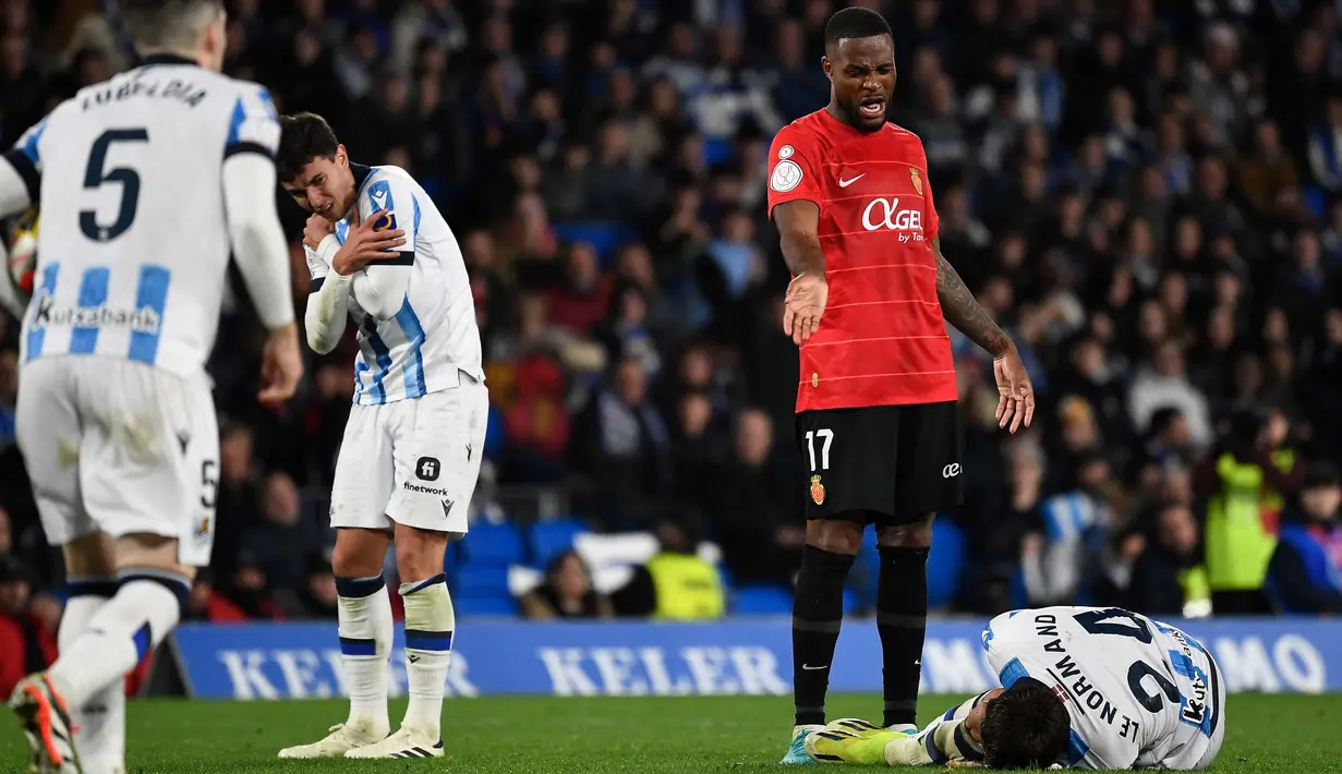 Mallorca menang 5-4 atas Real Sociedad melalui drama adu penalti. (ANDER GILLENEA/AFP)