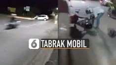 Motornya dan sebagian badan mobil hancur.