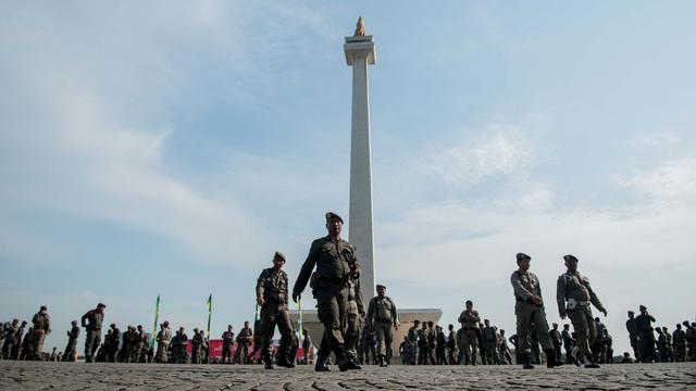 Wagub Djarot Pimpin Upacara HUT Satpol PP dan Linmas di IRTI Monas