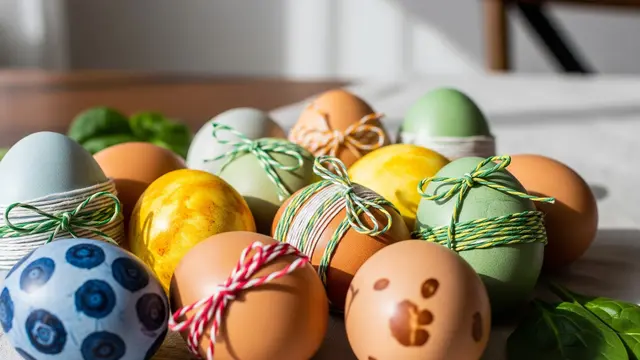 Ide Telur Paskah Motif Warna dari Bahan Alami