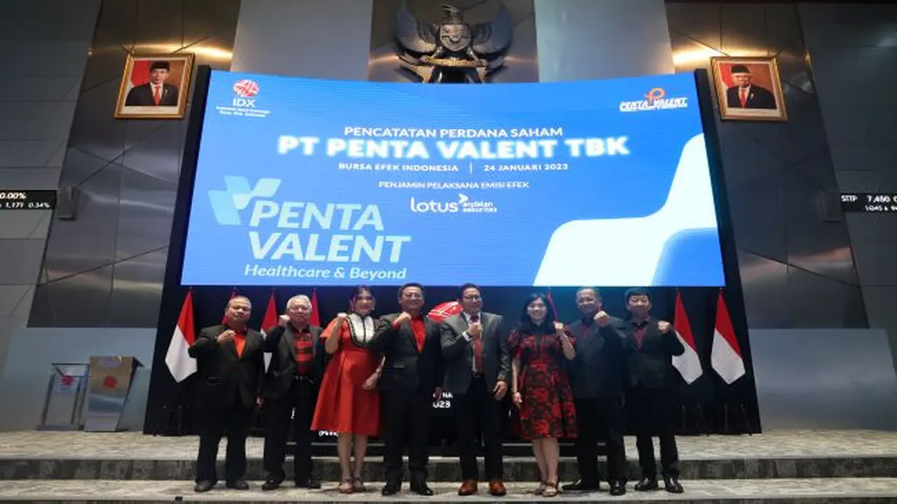 Pencatatan perdana saham PT Penta Valent Tbk (PEVE), Selasa, 24 Januari 2023. (Foto: BEI)