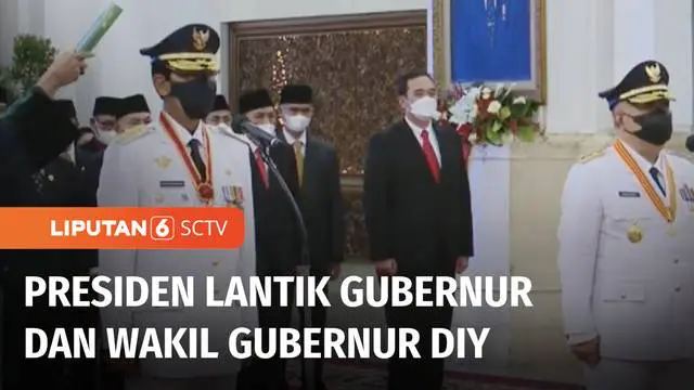 Presiden Jokowi melantik Sri Sultan Hamengkubuwono ke-10 dan Kanjeng Gusti Pangeran Adipati Aryo Pakualam ke-10 menjadi Gubernur dan Wakil Gubernur DIY untuk masa jabatan 2022-2027.