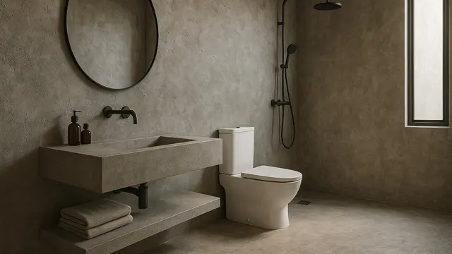 8 Inspirasi Kamar Mandi Tanpa Keramik yang Estetik di 2025, Bikin Hunian Makin Unik dan Berkarakter