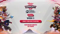 Live Streaming Mobile Legends Bang-bang Vidio Community Cup Season 4 Week 3 Jumat, 2 Juni