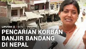 Pencarian Korban Banjir Bandang di Nepal