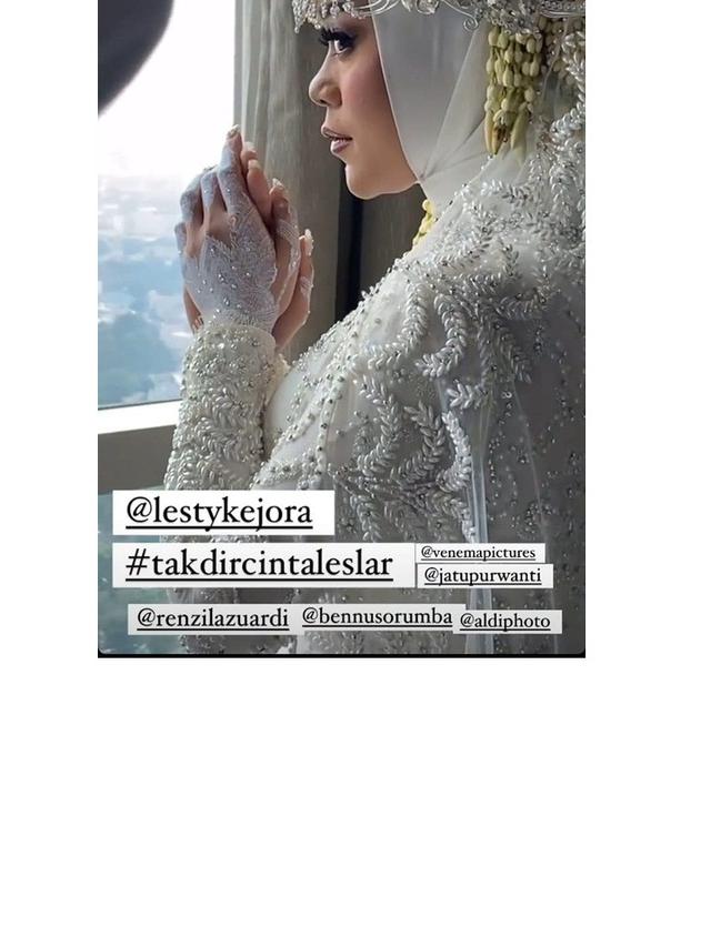 8 Detail Penampilan Lesty Kejora dalam Akad Nikah, Bikin Pangling