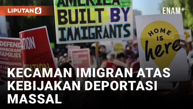 VIDEO: Pendukung Hak-Hak Imigran Mengecam Kebijakan Deportasi Massal Donald Trump
