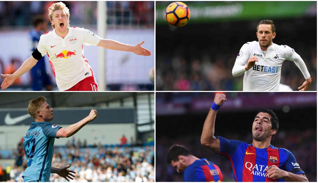 Berikut ini delapan pesepak bola dengan jumlah assist terbanyak di lima liga top Eropa (Inggris, Italia, Spanyol, Jerman, Prancis).