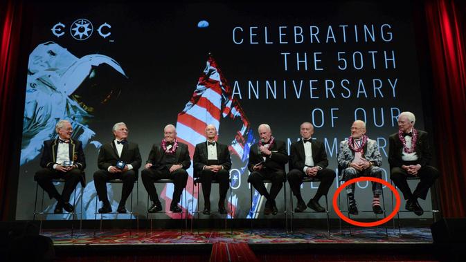 Delapan astronaut NASA reuni untuk memperingati 50 tahun pendaratan manusia pertama di Bulan. (Felix Kunze/The Explorers Club)