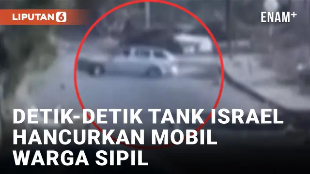 Syok! Mobil Warga Sipil di Gaza Hancur Ditembak Tank Israel