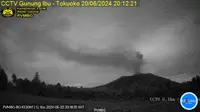 Gunung Ibu mengalami erupsi pada Kamis malam (20/6/2024), pukul 20.10 WIT. (Liputan6.com/ Dok PVMBG)