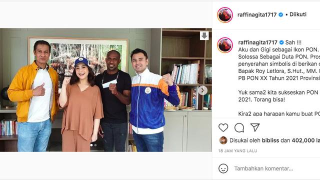 Raffi Ahmad dan Nagita Slavina Jadi Ikon PON Papua 2021