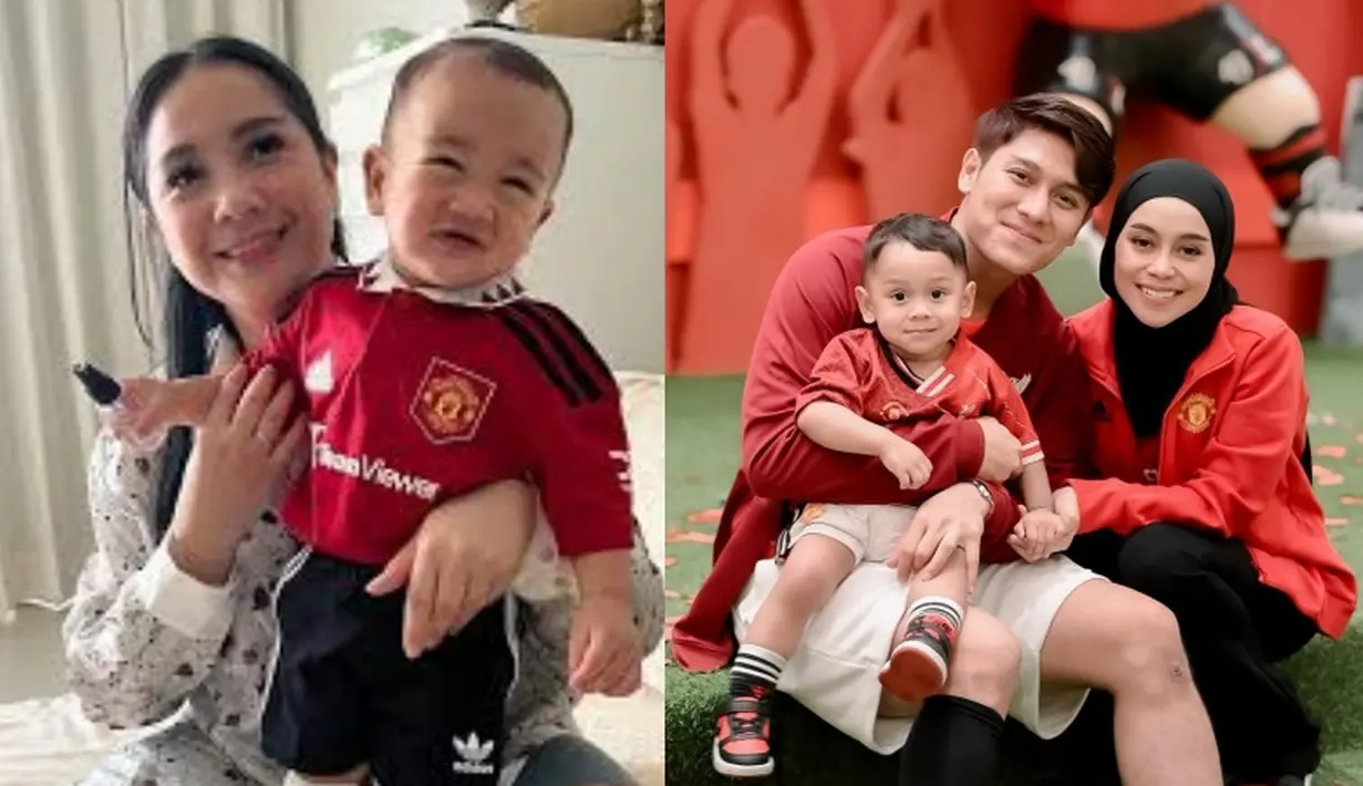 Sejumlah artis sudah 'meracuni' anaknya agar ngefans tim sepakbola kesayangan orangtuanya. [Instagram.com/raffinagita_1717, lestikejora]