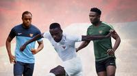 Timnas Indonesia - Victor Igbonefo, Greg Nwokolo, Osas Saha (Bola.com/Adreanus Titus)