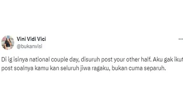 8 Curhatan Netizen Soal 'National Couple Day' Ini Bikin Si Jomblo Senyum Tipis