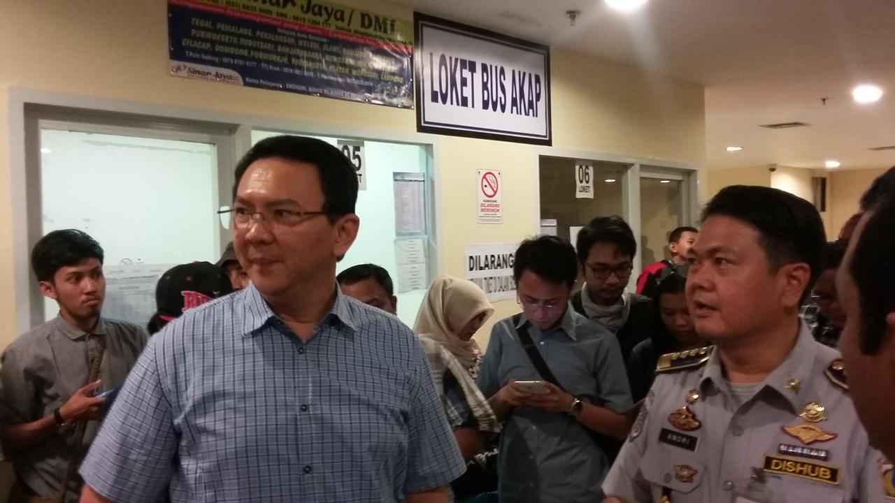 Ahok cek kesiapan mudik lebaran di Terminal Bus Pulogebang