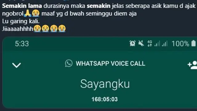 6 Potret Pamer Durasi Telepon Pacar Ini Bikin Iri, Ada yang Sebulan