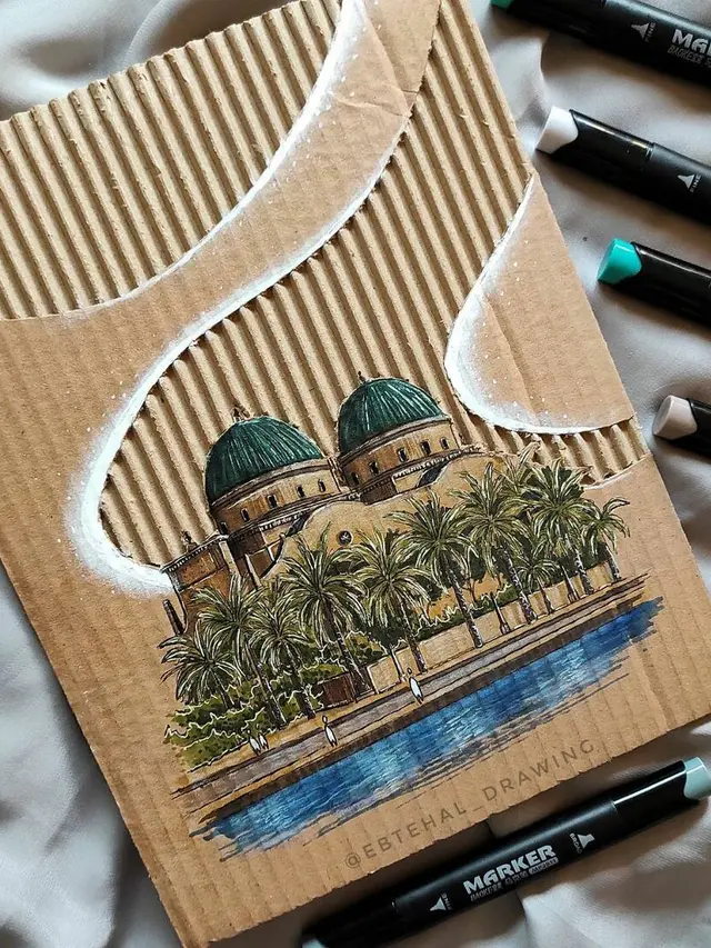 Pria Ini Desain Gedung di Kardus Agar Tampilkan Efek 3D, 7 Hasilnya Mengagumkan