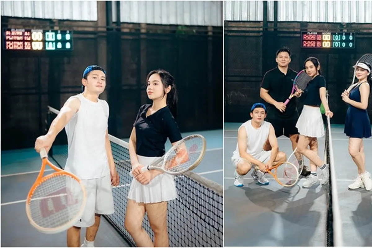 6 Potret Lyodra dan Randy Martin Main Tenis, Kompak Bareng Davina Karamoy