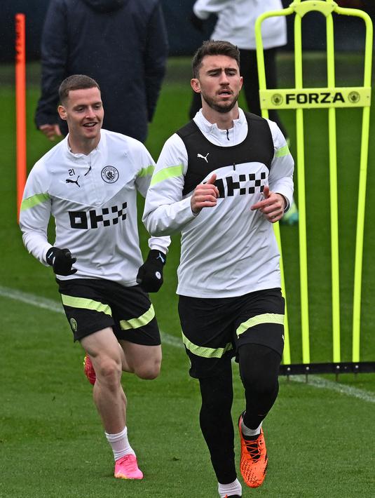 Manchester City musim ini jauh lebih kuat seiring keberadaan mesin gol yang bernama Erling Haaland. (AFP/Paul Ellis)