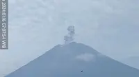 Gunung Semeru mengalami erupsi Selasa pagi (16/1/2024), pukul 07.06 WIB. (Liputan6.com/ Dok PVMBG)