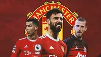 Manchester United - Cristiano Ronaldo, Bruno Fernandes, David De Gea (Bola.com/Adreanus Titus)