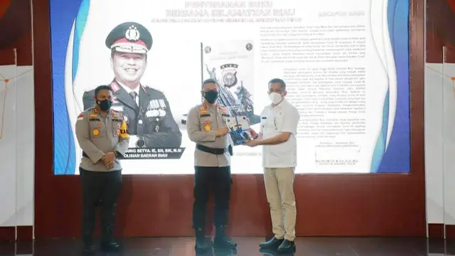 Peluncuran Aplikasi Bersama Selamatkan Riau oleh Polda Riau di Kabupaten Kepulauan Meranti.