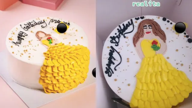 Tak Sesuai Ekspektasi, 7 Potret Bento Cake Ini Bikin Ikut Ngelus Dada. (Sumber: TikTok/licellagrc)
