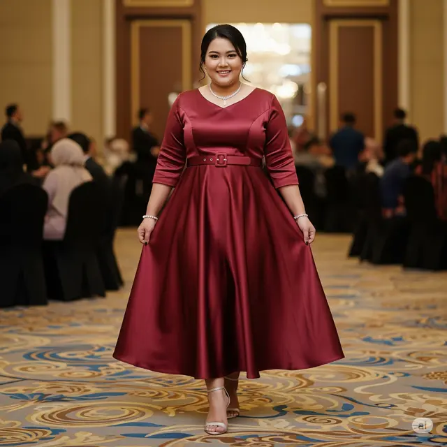 Baju Kondangan untuk Wanita Gemuk. Foto: Gemini