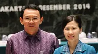 Pelantikan itu turut dihadiri oleh suami Veronica, Gubernur DKI Jakarta Basuki 'Ahok' Tjahaja Purnama, Kamis (4/12/2014). (Liputan6.com/Faizal Fanani)