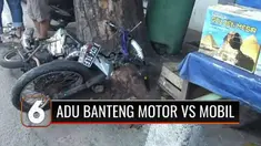 Rekaman detik-detik sebuah motor yang ditumpangi oleh tiga orang tabrak minibus dari arah yang berlawanan, persis seperti adu banteng. Diduga pengemudi motor dalam pengaruh alkohol.