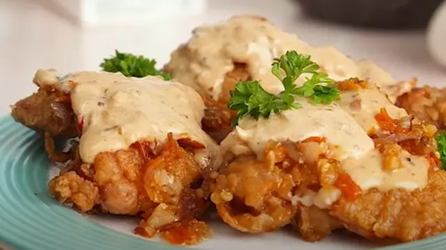 Ayam Geprek Krim Bawang Putih