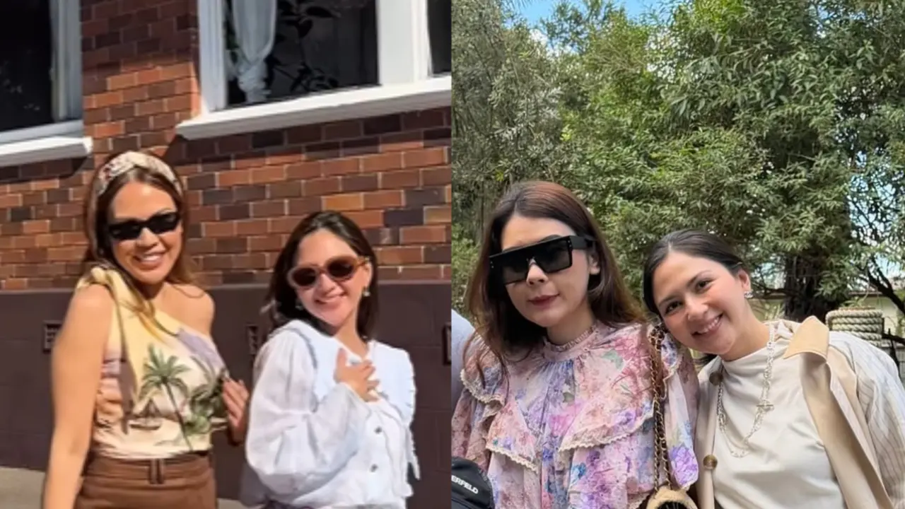 Ipar Rasa Bestie, Tampilan Fashionable Jessica Mila dengan Kedua Kakak Iparnya Saat Liburan ke Australia