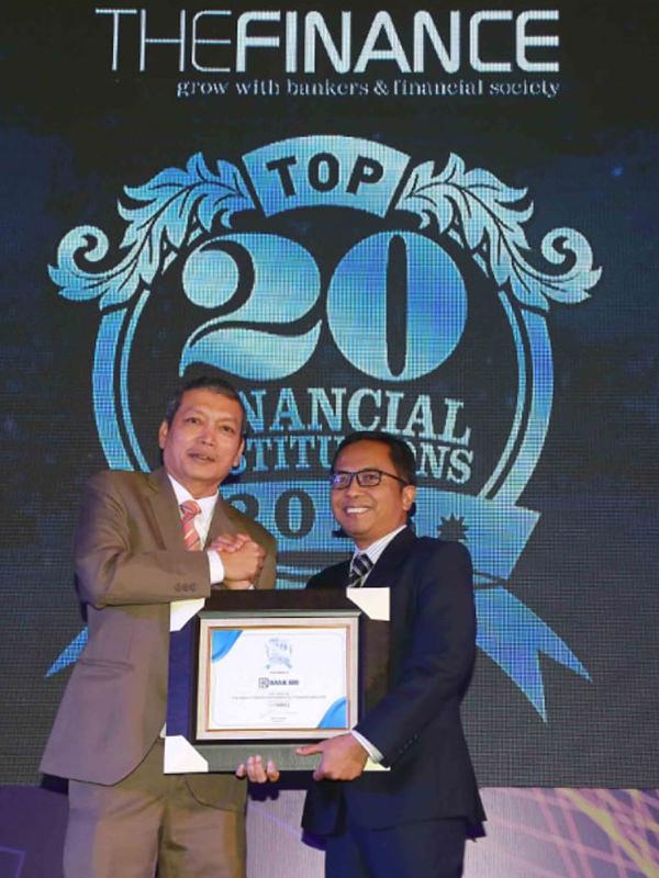 Bank BRI kembali menorehkan prestasi dalam gelaran penghargaan Top 20 Financial Institutions 2018 pada Kamis, 29 November 2018, di Hotel Borobudur, Jakarta.