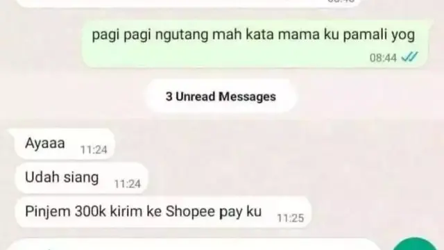 10 Chat Netizen saat Pinjam Uang ke Teman Ini Bikin Geleng Kepala
