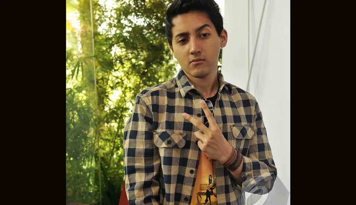 Aaron Ashab, pemeran tokoh Aji, dalam film 'My Idiot Brother', Jakarta, Senin (29/9/2014) (Liputan6.com/Faisal R Syam)