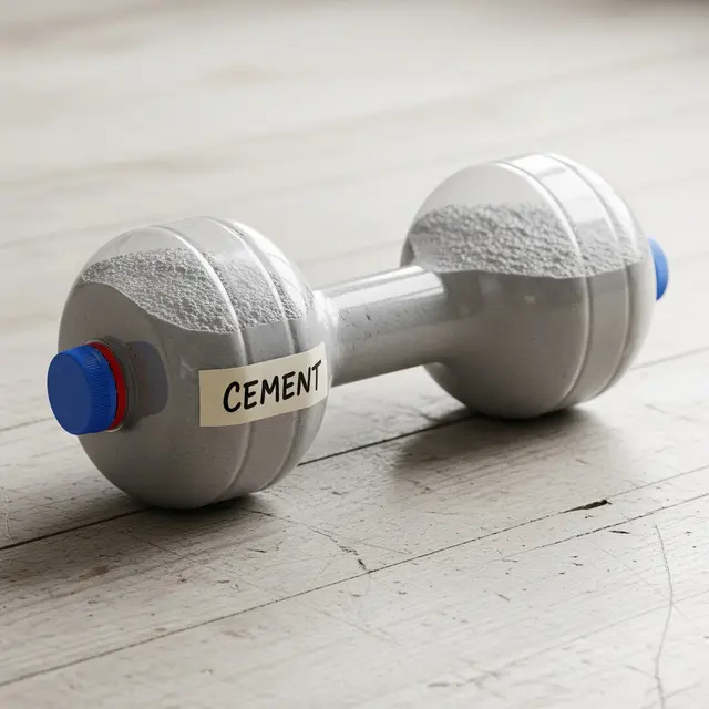 Dumbbell dari Botol Bekas (Gemini AI)