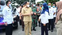 Pjs Gubernur Sulut Agus Fatoni mengunjungi Rumah Sakit Umum Daerah (RSUD) Kota Kotamobagu di Kelurahan Pobundayan, Kecamatan Kotamobagu Selatan, Rabu (25/11/2020).