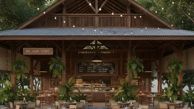 Ilustrasi Warung Olahan Ayam Rumahan/Gemini AI