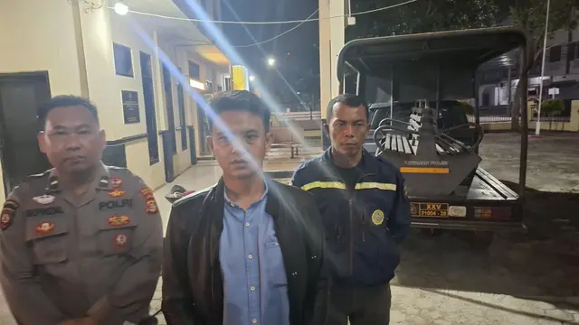 Kapolsek Tanjung Senang, Iptu Chaidir Jamin. Foto : (Liputan6.com/Ardi).