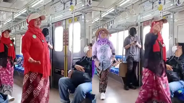 Emak-Emak Fashion Show di KRL
