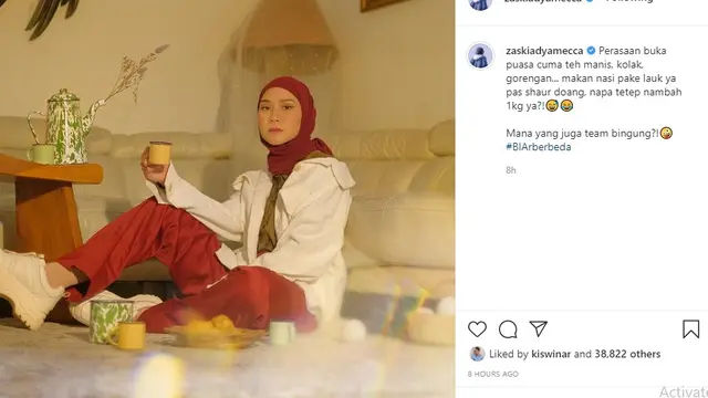 Zaskia Adya Mecca (Foto: Instagram/@zaskiaadyamecca)