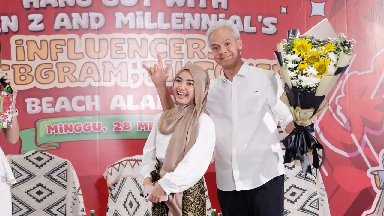 Momen TikToker milenial Tamara Syarief bertemu Gubernur Jawa Tengah (Jateng) sekaligus Calon Presiden PDI Perjuangan, Ganjar Pranowo.