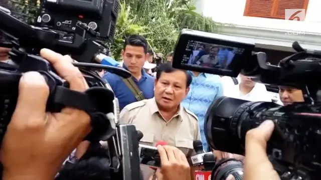 Prabowo Subianto mengatakan dirinya akan menghadiri acara pengambilan nomor urut pasangan capres capwapres dalam Pilpres 2019 di KPU.