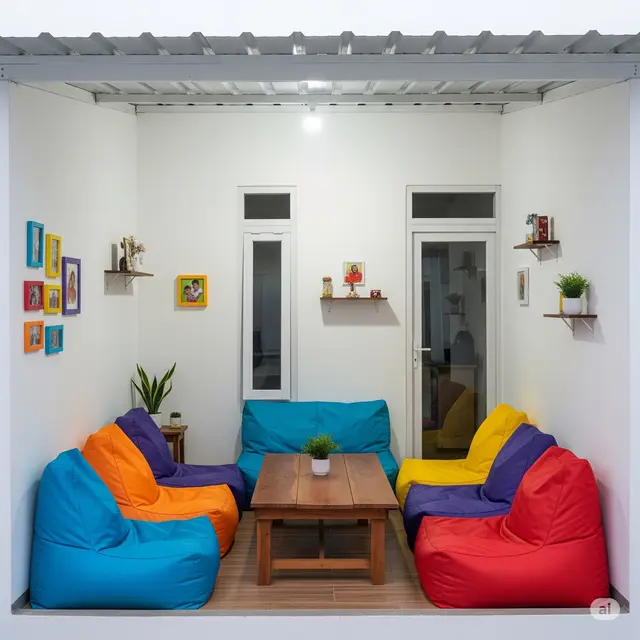 Rumah Sederhana Cat Putih. Foto: Gemini