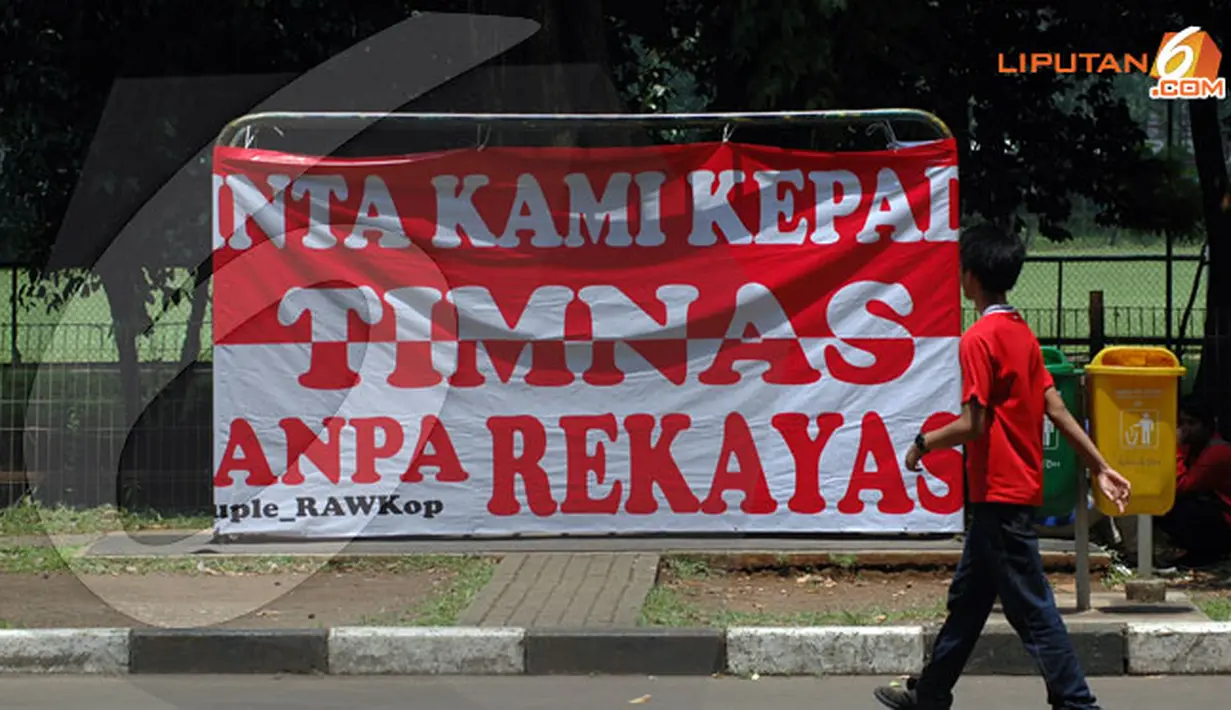 Spanduk dukungan buat Timnas Indonesia